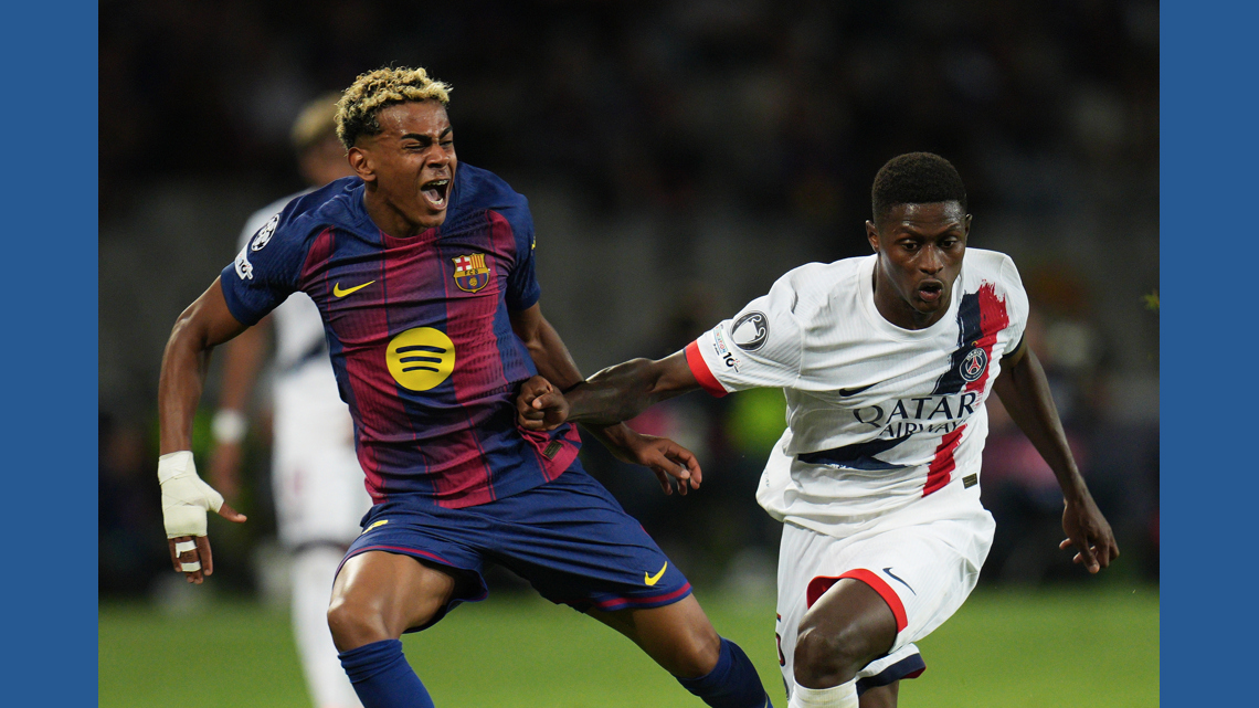 PSG Edges Barcelona 2-1 with Nuno Mendes Man of Match Performance in Champions League
