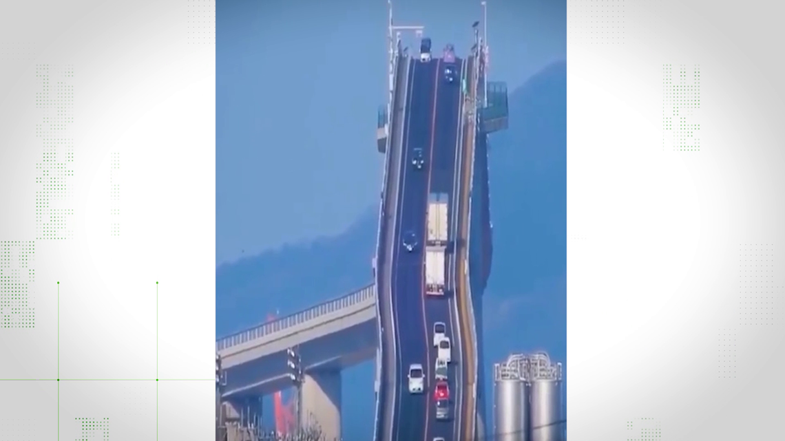 VERIFY Is this incredibly steep bridge in viral video real?