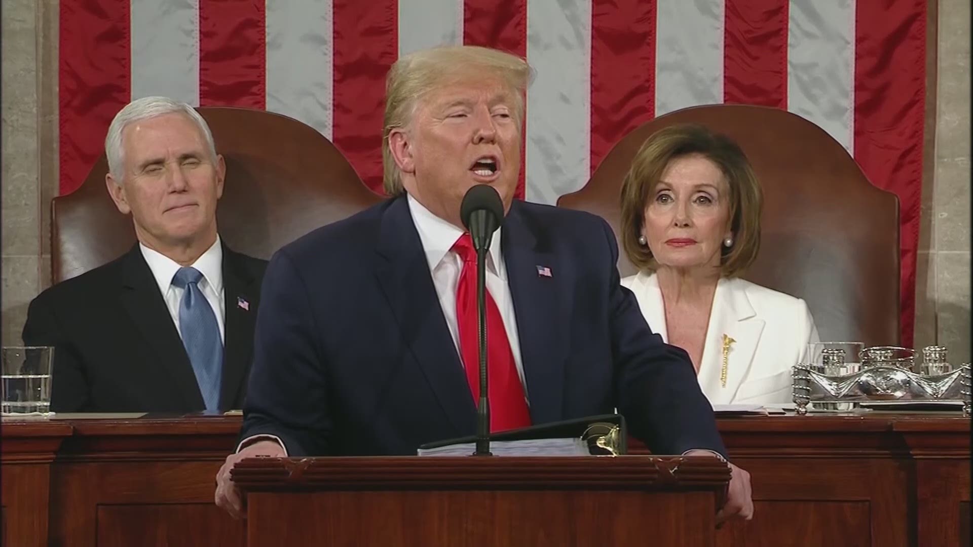 Fred Guttenberg yelled something at President Trump during a section of the speech about protecting the second amendment.