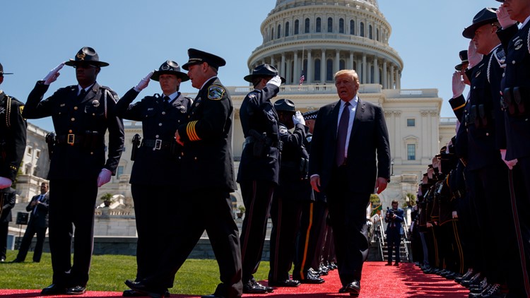 Trump attends National Peace Officers Memorial Service