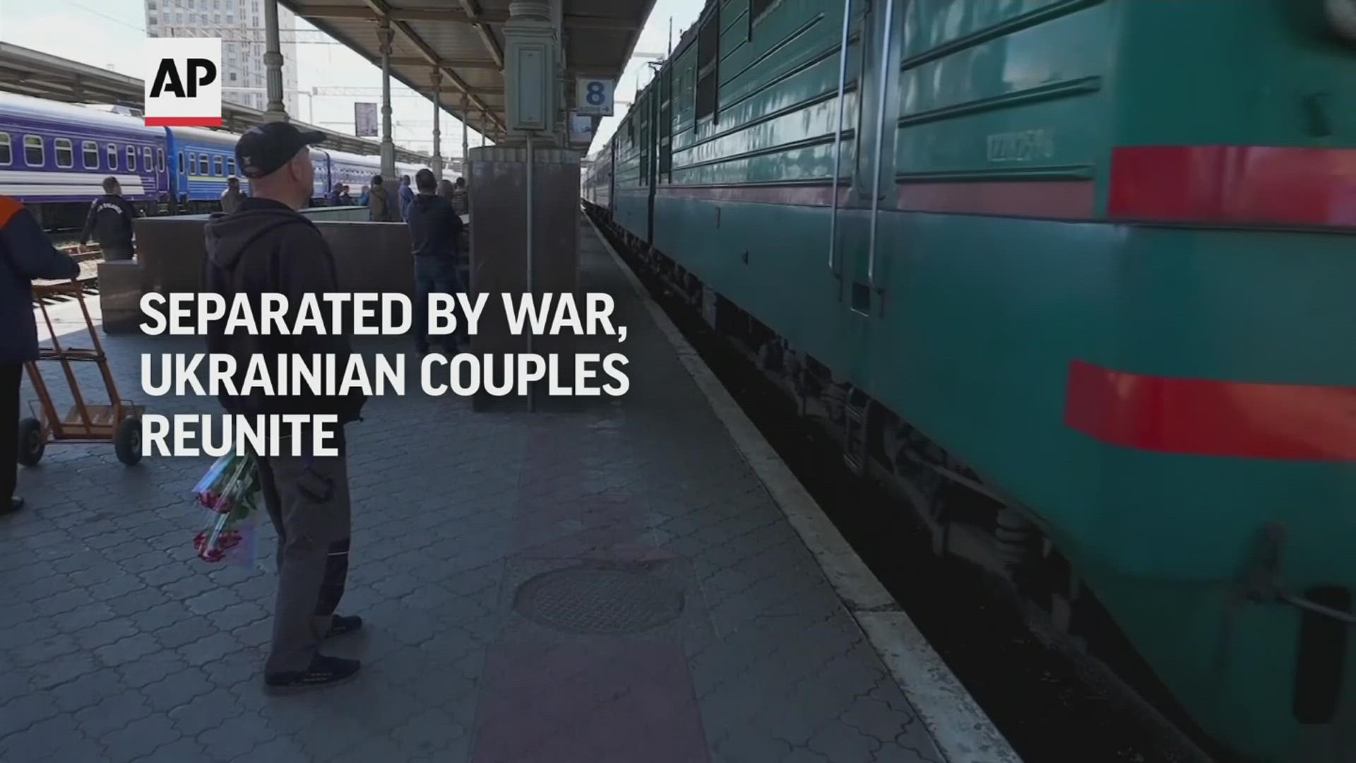 WATCH: Some couples and families in Kharkiv are finally reuniting as people begin to return to Ukraine's second-largest city.
