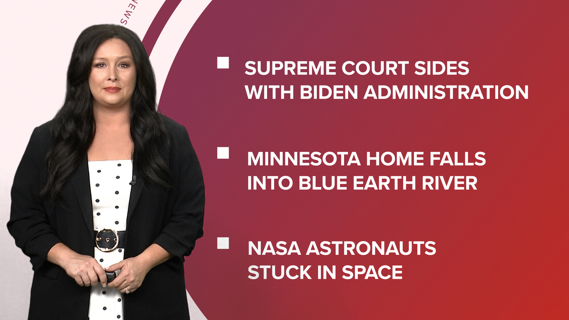 A look at what is happening in the news from flooding concerns for Minnesota's Rapidan Dam to NASA astronauts stuck at the ISS and pandas on their way to San Diego.