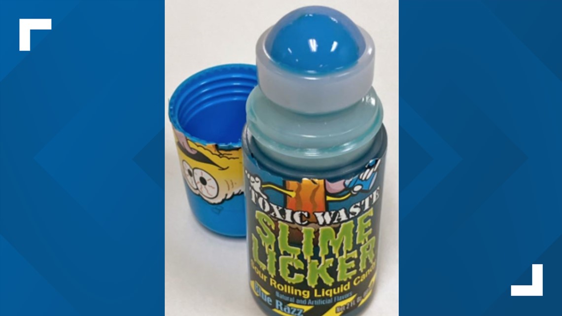Candy Dynamics Slime Licker BLUE RAZZ LOT of 4 Sour Rolling Liquid Candyies  