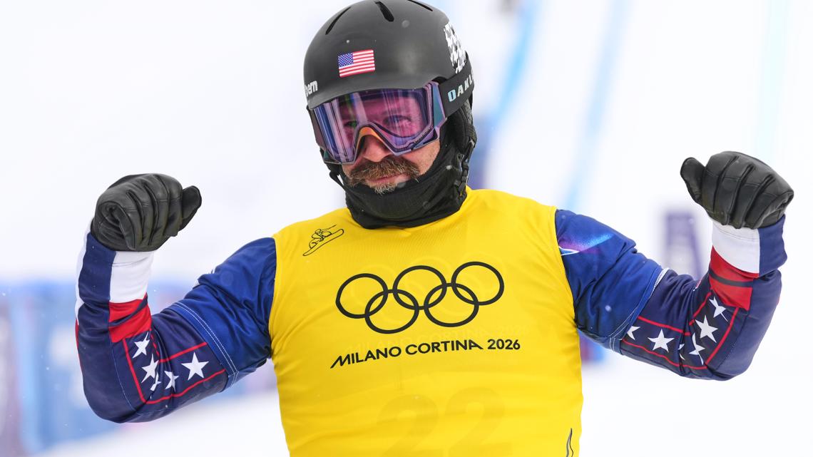 Olympic champion Nick Baumgartner prepares to defend mixed team snowboard cross medal against 'kids"