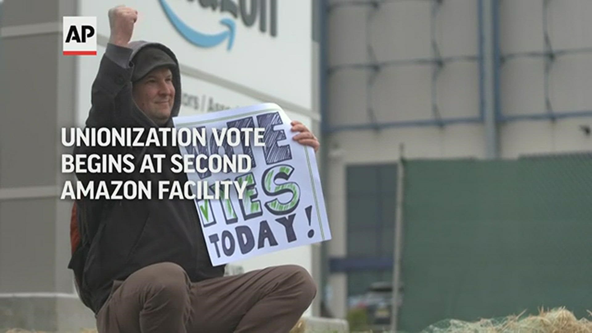 Workers began voting on Monday to decide whether another Amazon warehouse on New York City's Staten Island will organize a labor union.