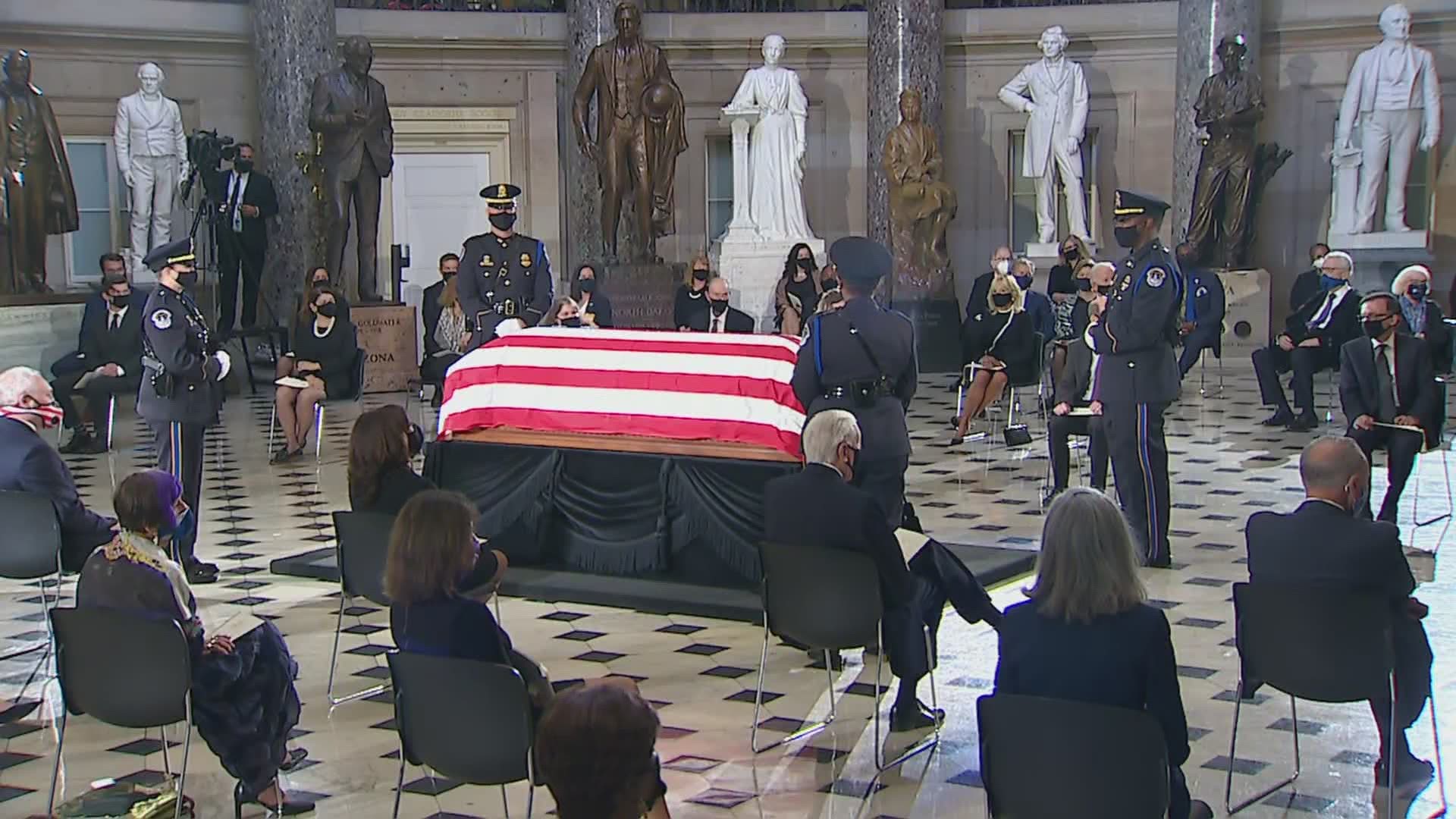 During a service at the US Capitol honoring the late Justice Ruth Bader Ginsburg, Rabbi Lauren Holtzblatt spoke about Americans carrying on RBG's legacy.