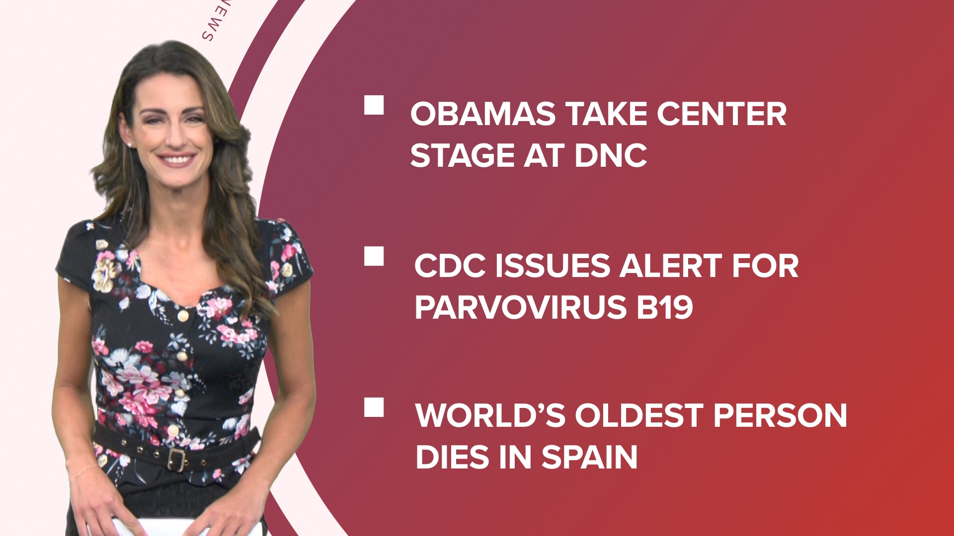 A look at what is happening in the news from the Obamas taking center stage at the DNC and a CDC health alert to a final report on the deadly Maine shooting.