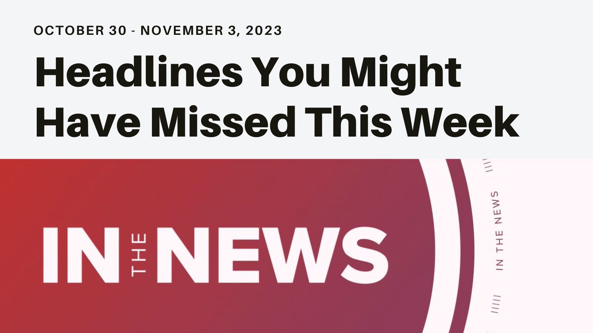 A look at some of the headlines you might have missed from Maine's yellow flag law under scrutiny to a large eye drop recall and an executive order on AI signed.