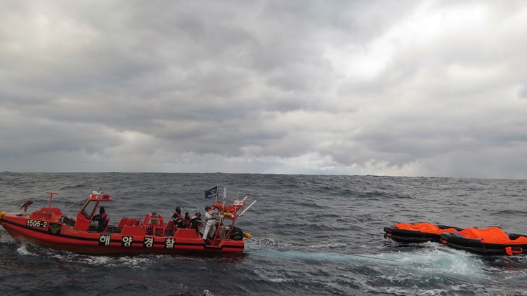 Ship sinks between South Korea and Japan; 8 sailors still missing