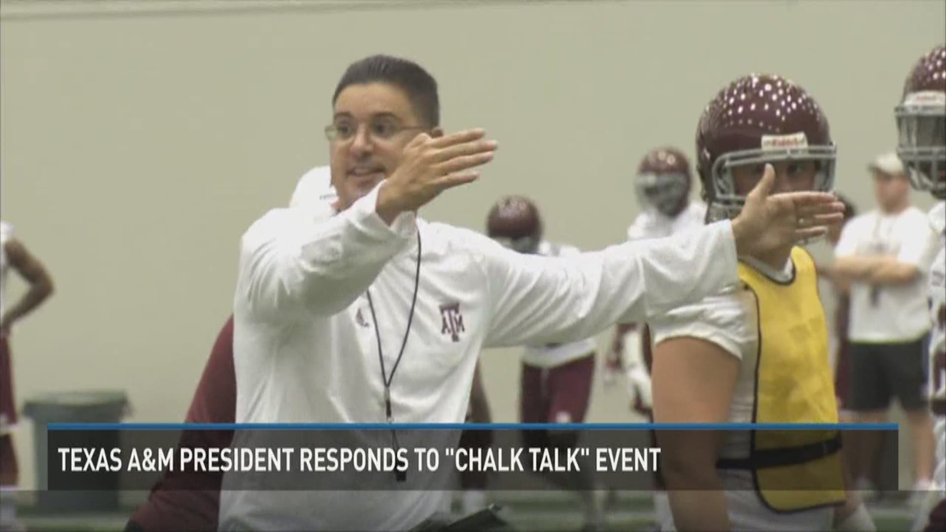 A&M President Michael Young released a statement responding to presentations at an annual Chalk Talk event. 