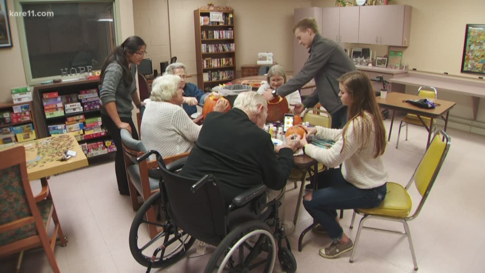 Senior dorm college students move into assisted living home