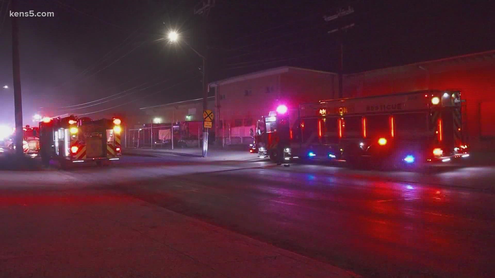 Firefighters originally got a call about a smoke investigation. That's when they found a freezer on fire in the facility on Merida Street west of downtown.
