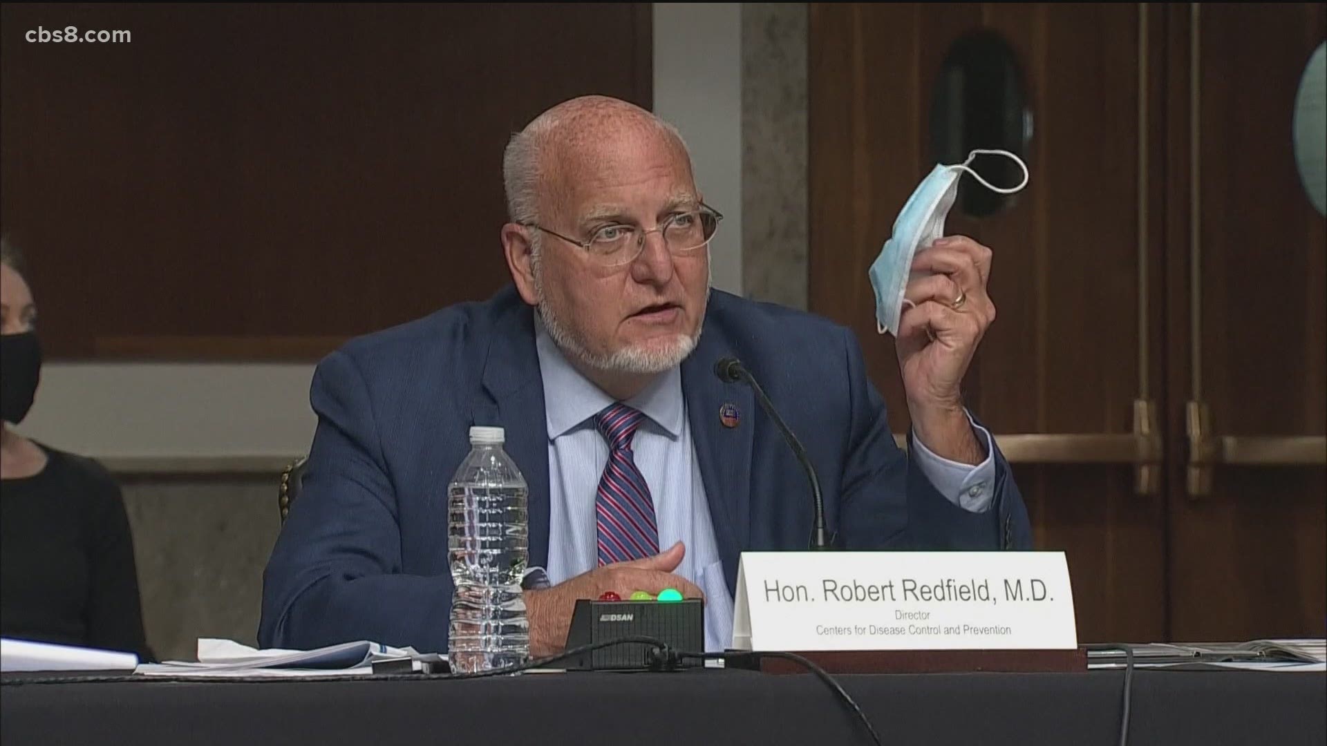 CDC Director Robert Redfield was testifying in front of a Senate committee when he said a mask would protect someone better than a vaccine.