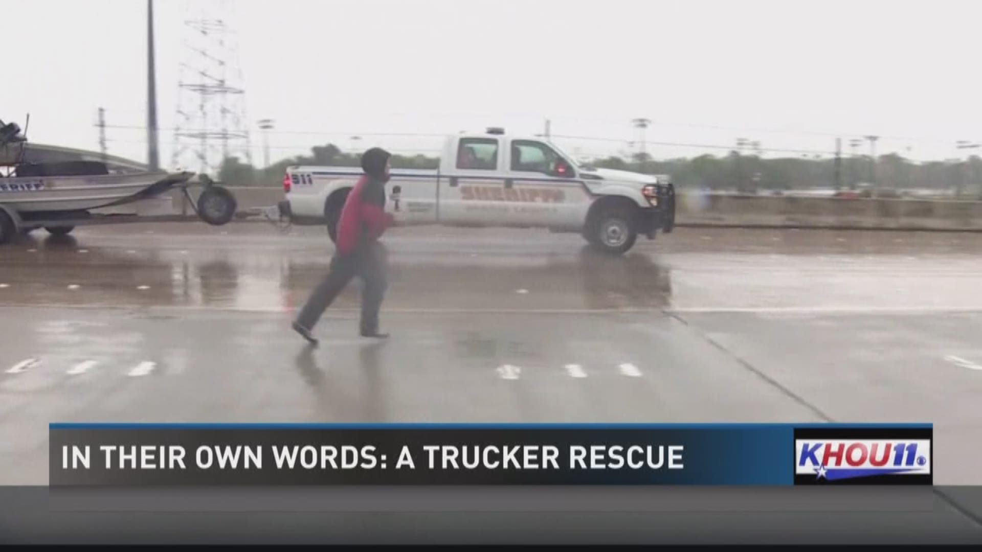In their own words, KHOU 11 reporter Brandi Smith and photographer Mario Sandoval recount the rescue of a truck driver on live TV during Hurricane Harvey.