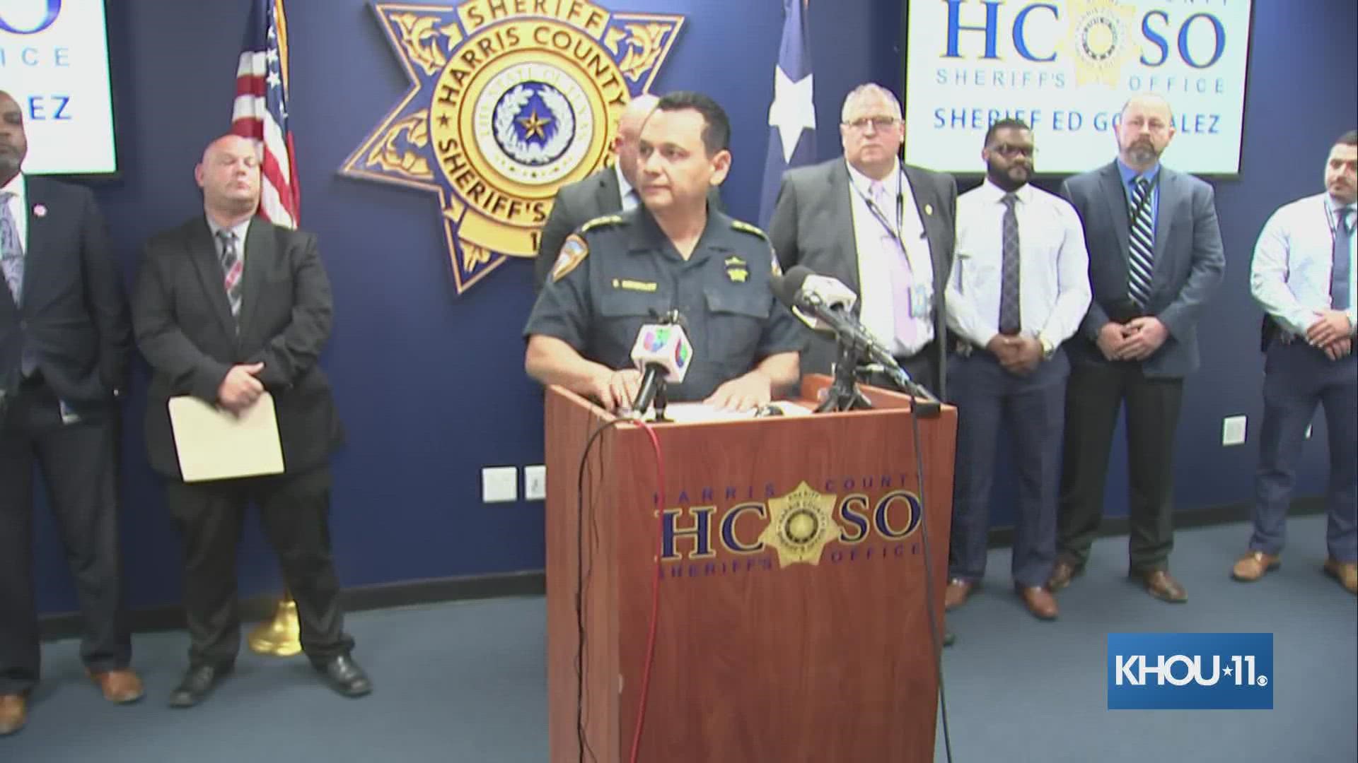 Harris County Sheriff Ed Gonzalez gave an update on the investigation into the murder of an 8-year-old  found with his siblings.