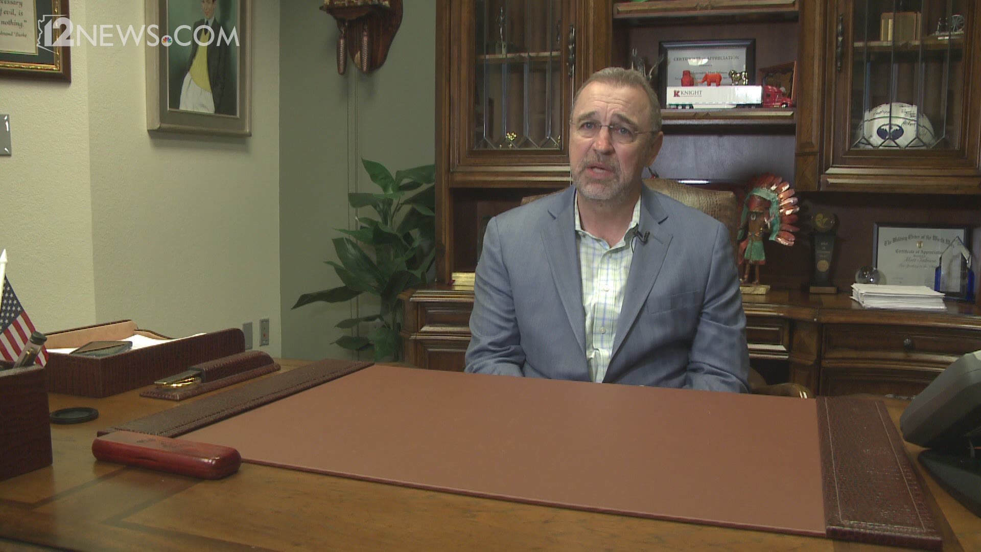 Congressman Matt Salmon discusses the state of the VA after a veteran records his visit.