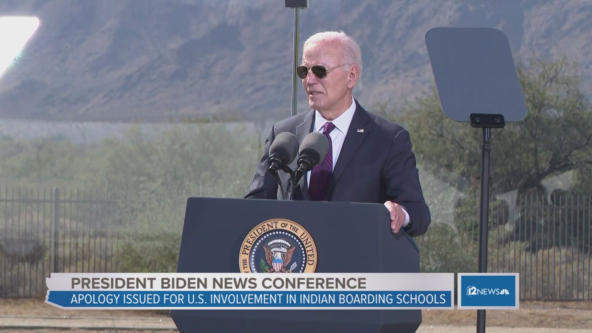 President Biden is in Arizona to issue a formal apology for the U.S. government's involvement in the Indian boarding school program.