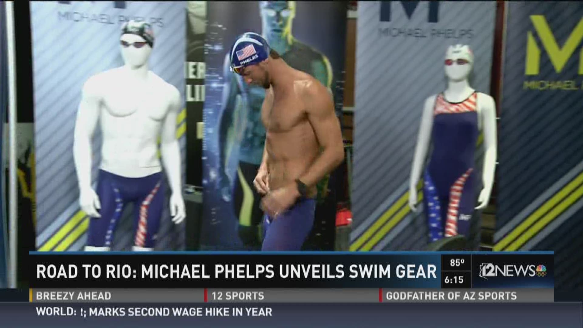 Michael Phelps unveils new swim gear