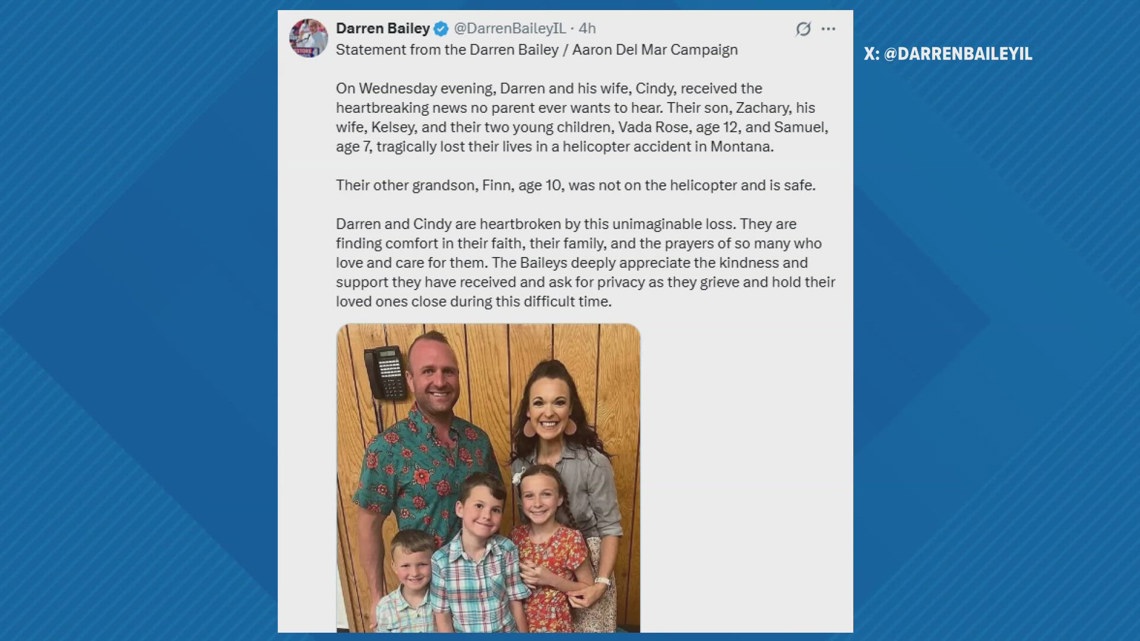 Helicopter Crash Kills Four in Illinois Candidate's Family