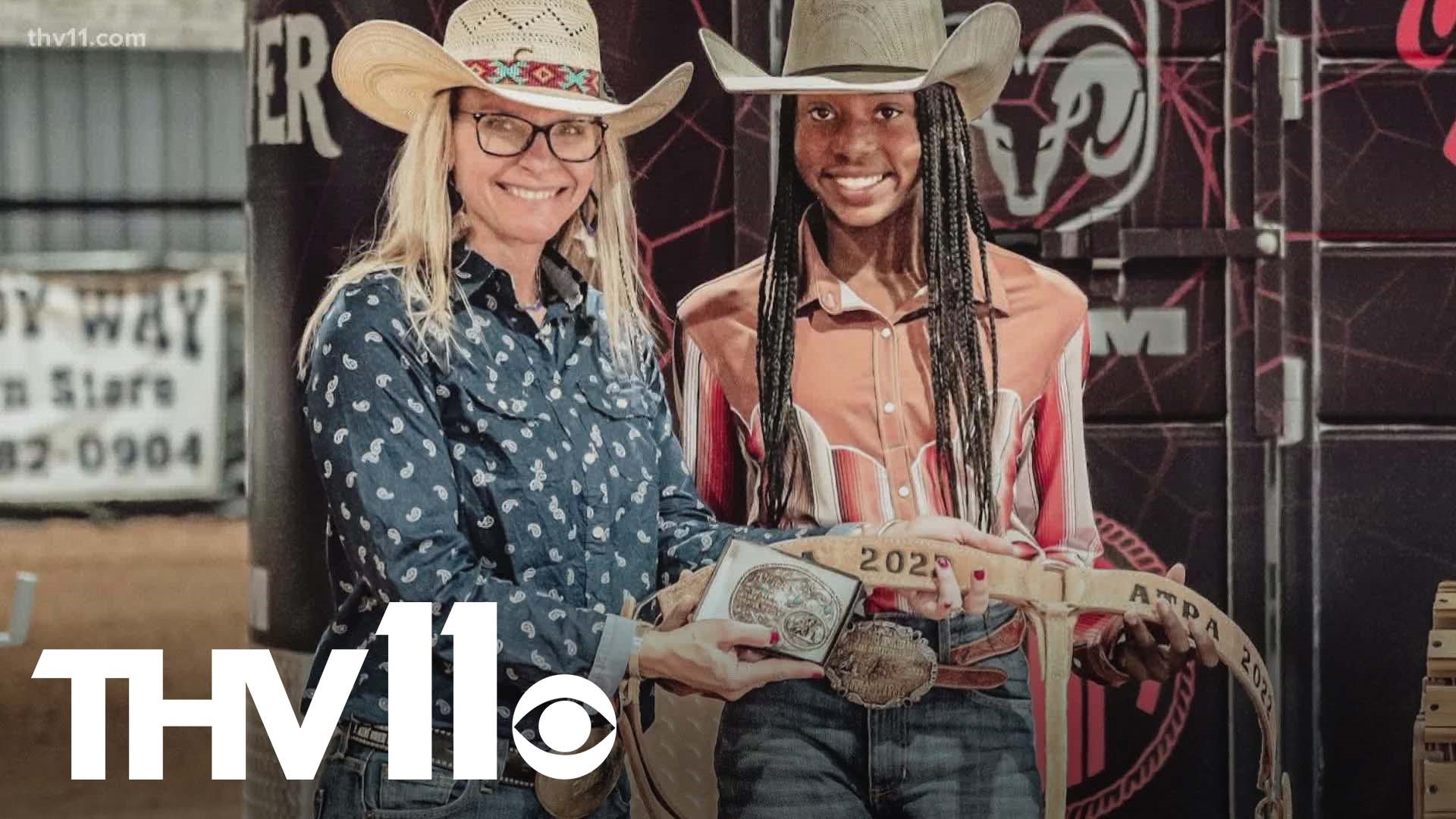 Down at Wofford Ranch in Vilonia is 13-year-old Paris Wilburd, a Black barrel racer making a big-time name for herself at rodeos both in and out of the state.