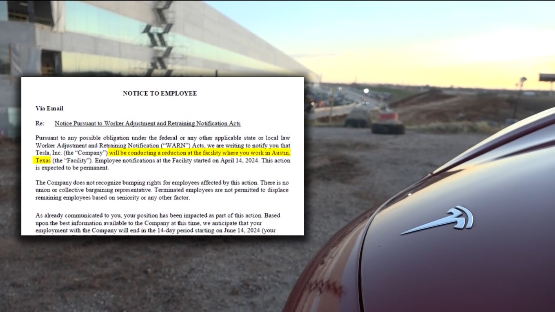 Tesla employees woke up to a disappointing surprise on Monday morning. About 10% of the company's workforce will be getting laid off.