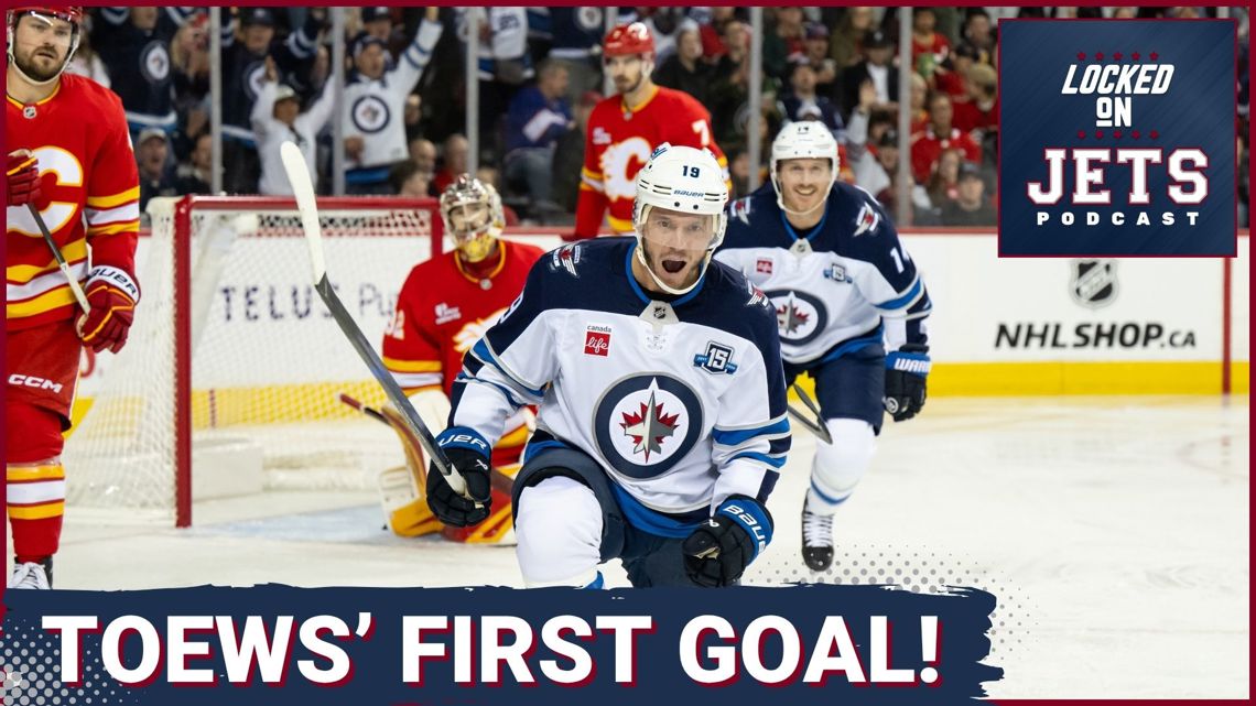 Jets' Jonathan Toews Scores First NHL Goal in Win Over Flames