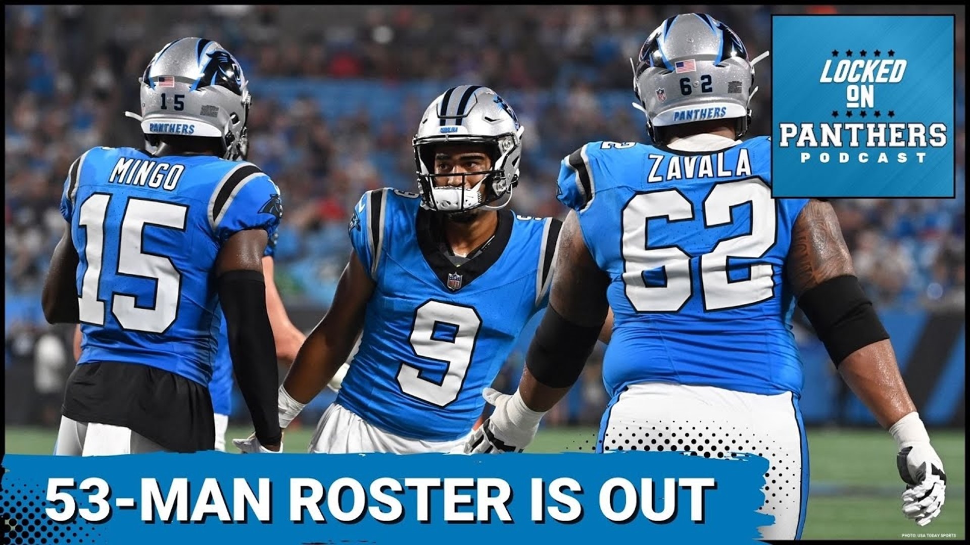The Carolina Panthers announced their initial 53-man roster on Tuesday afternoon.