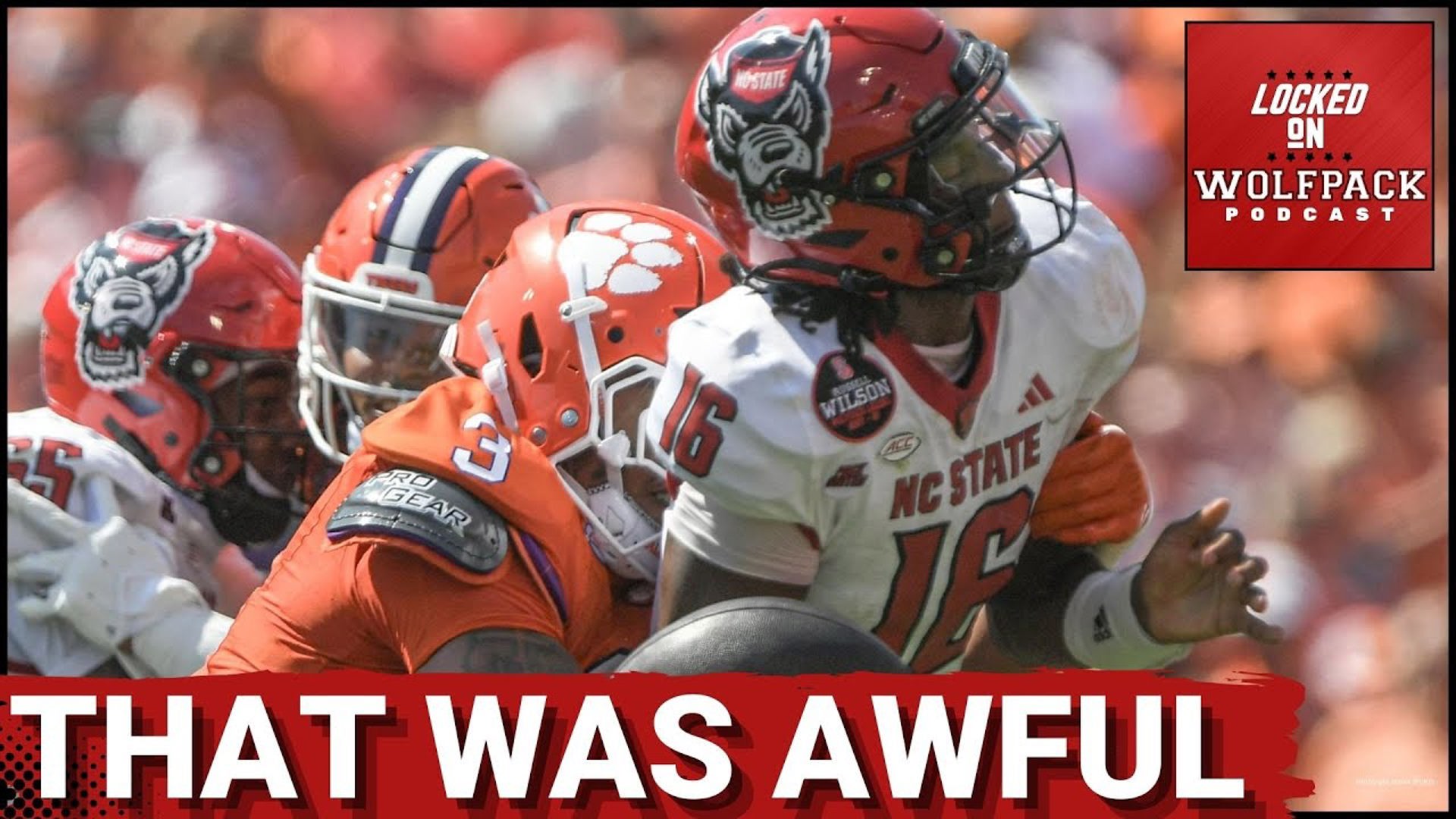 That was a brutal watch. And by brutal, I mean embarrassing. The Wolfpack get absolutely dismantled at the hands of the Clemson Tigers.