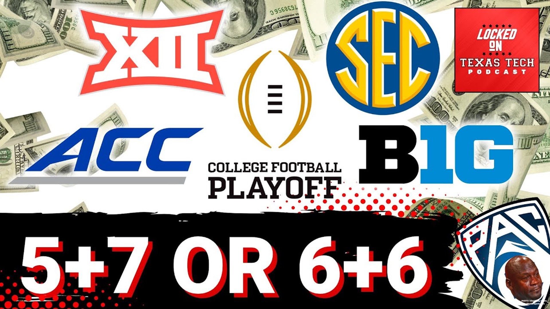 Today from Lubbock, TX, on Locked On Texas Tech:

- CFP: 5+7 or 6+6
- Bowl tie-ins: to swap or not to swap
- Big 12 win projections