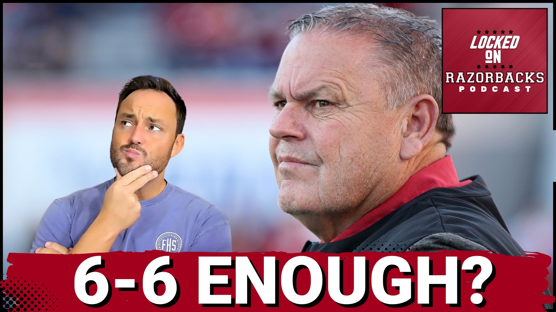 Can Arkansas Razorbacks football coach Sam Pittman survive a 6-6 season?