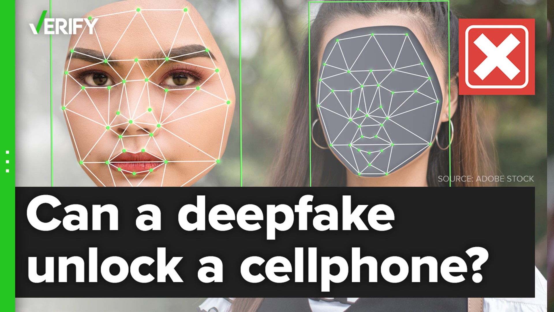 Deepfakes are two-dimensional, which is why deepfake videos or images can’t be used to unlock a smart device.