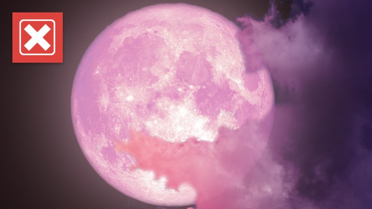 No, a pink moon doesn’t actually look pink