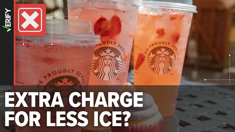 No, Starbucks isn’t charging customers more for light or no ice