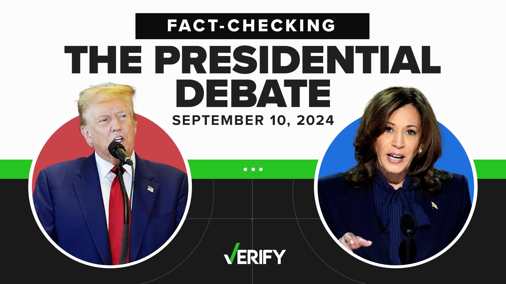 Trump and Harris presidential debate 2024 Factchecking claims