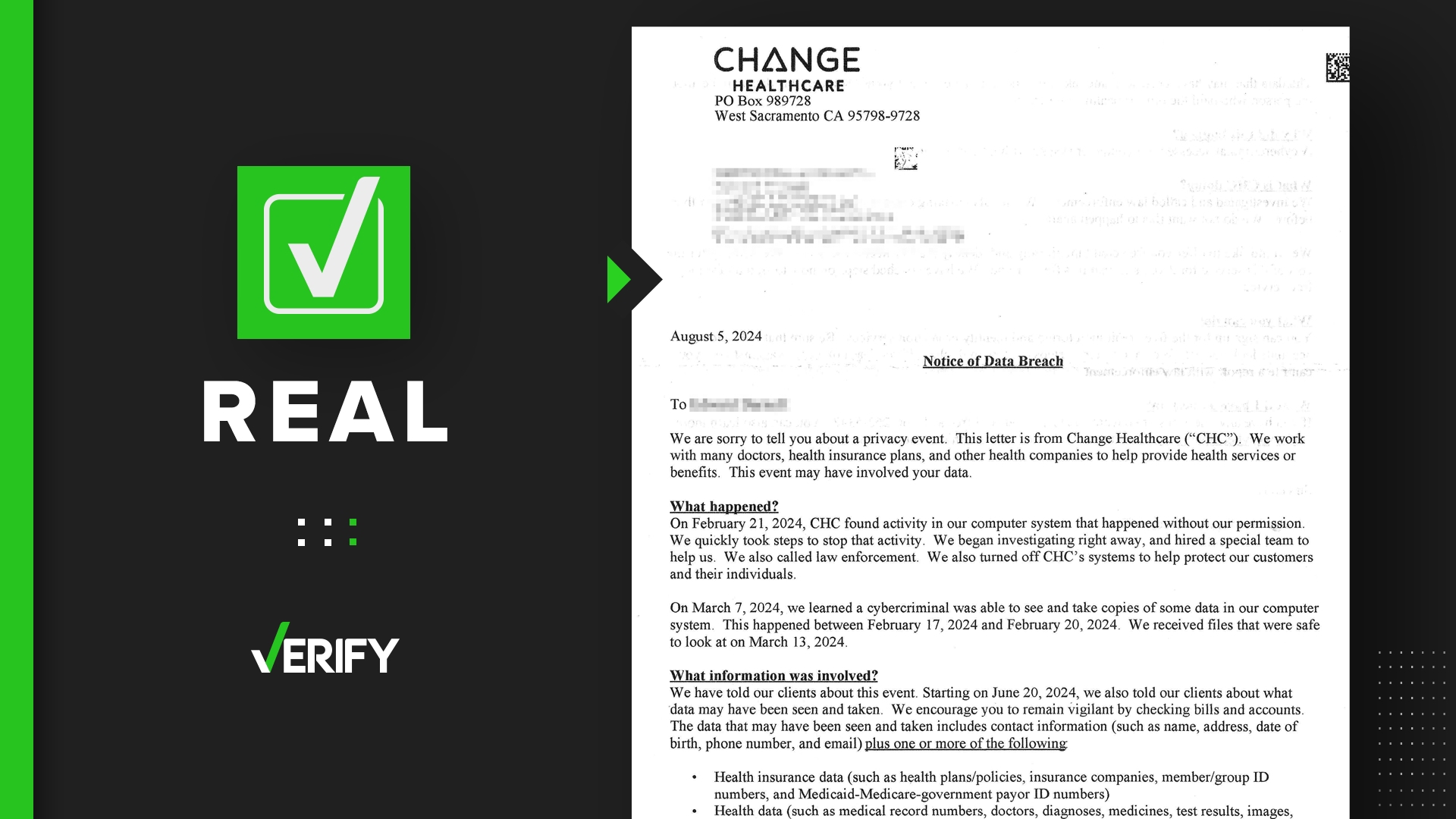 Change Healthcare is sending out notices of a data breach that impacted a “substantial” amount of Americans.