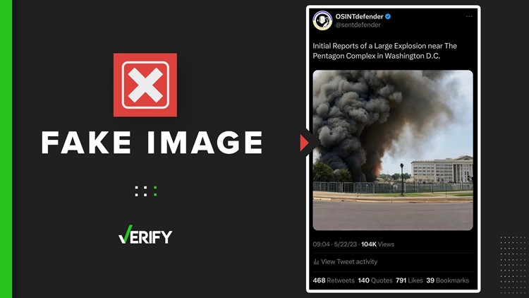 No, a viral photo does not show an explosion near the Pentagon