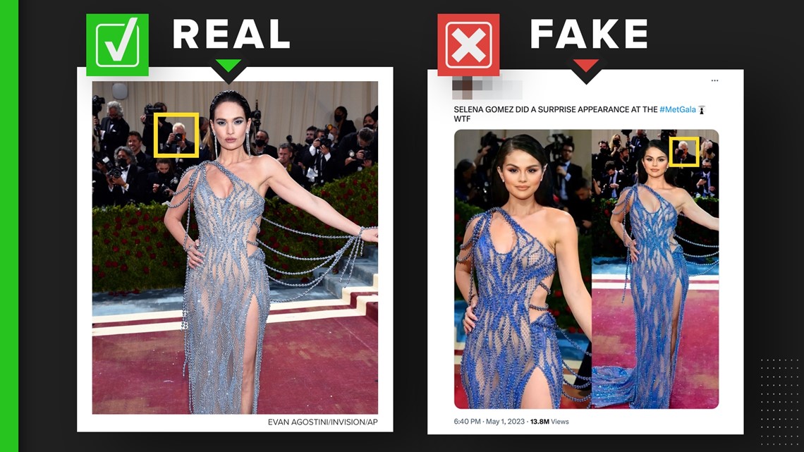 Selena Gomez, Jason Derulo fall Met Gala 2023 photo fact-check