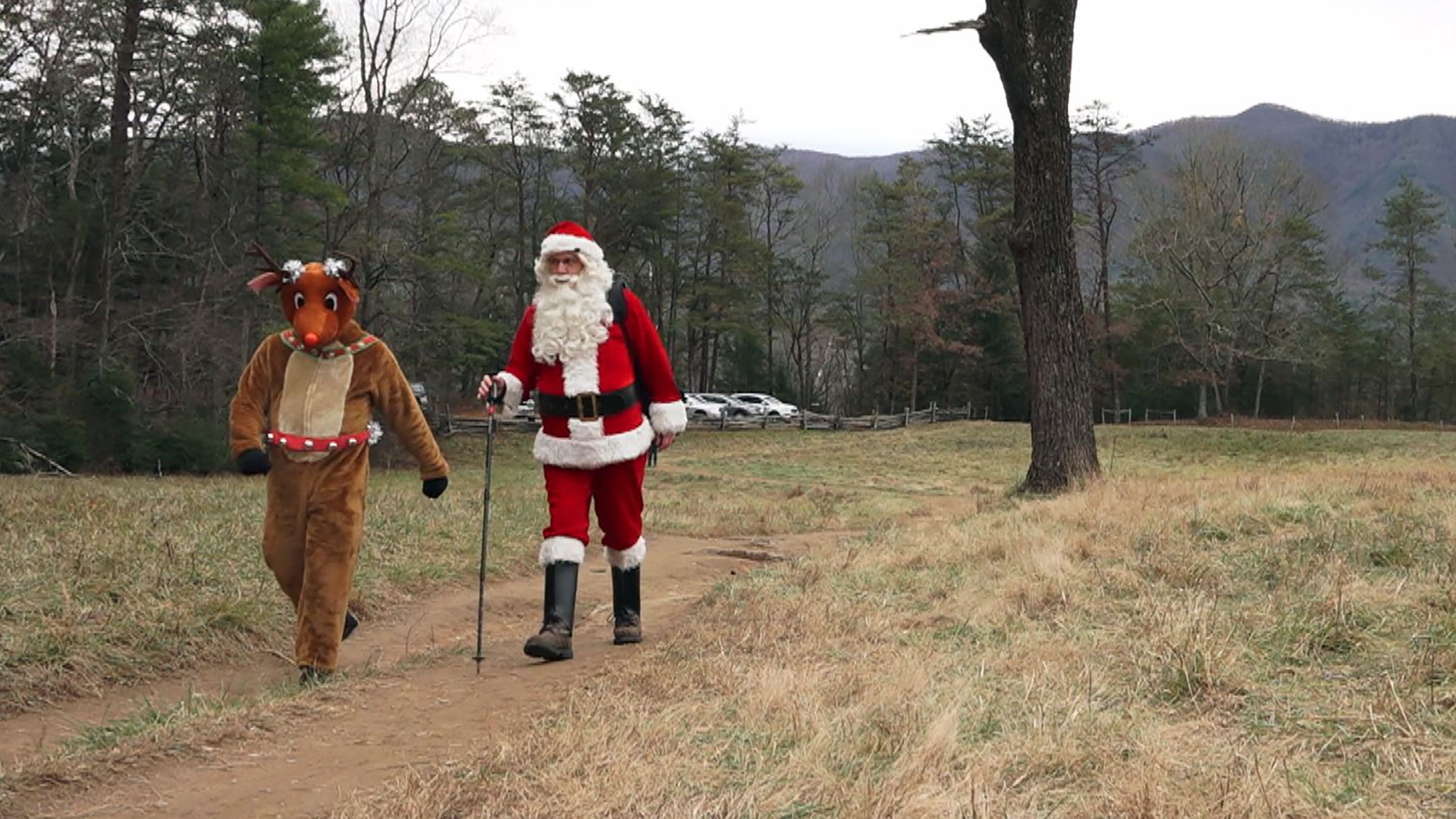 Not everyone spent Black Friday shopping for deals. Many people, including Santa's helpers, opted to spend the day outside in the Smokies.