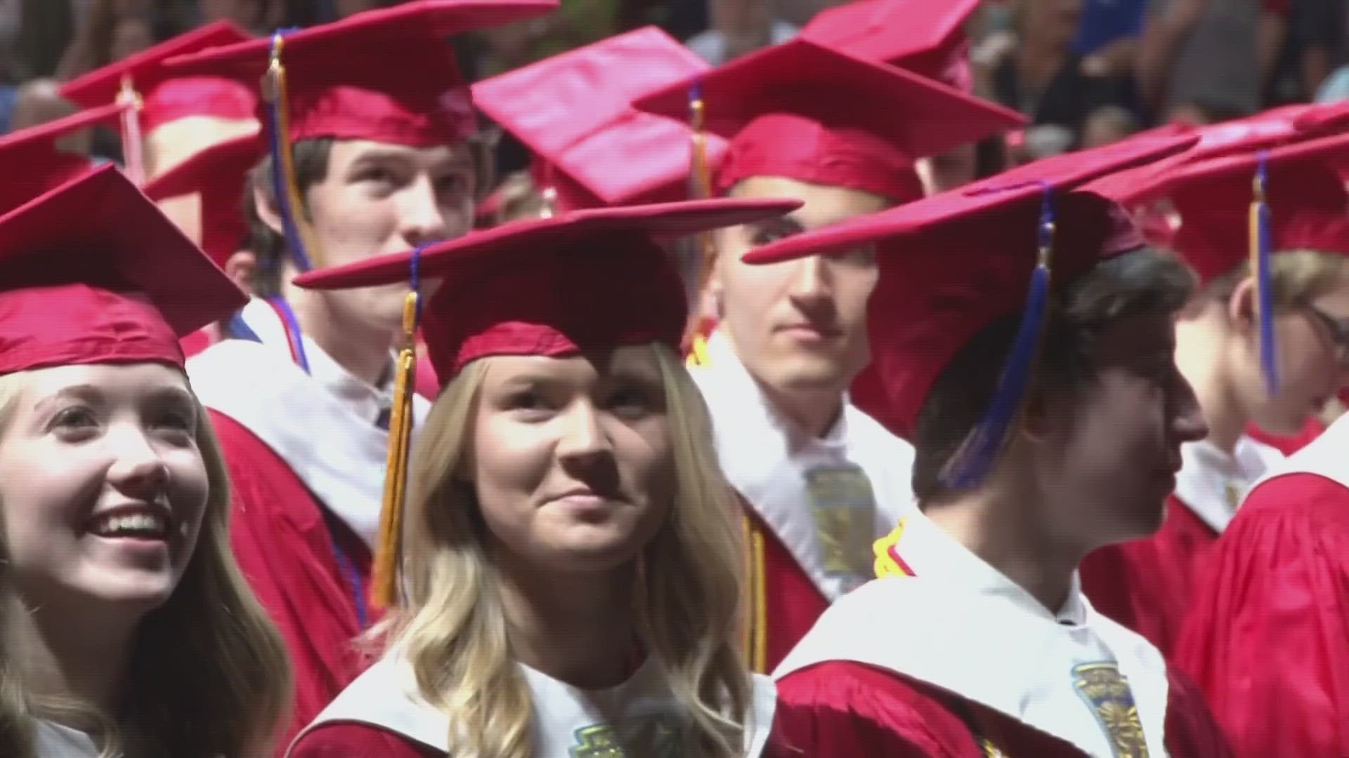 School leaders say they won't let students cross the stage unless they meet the dress code.