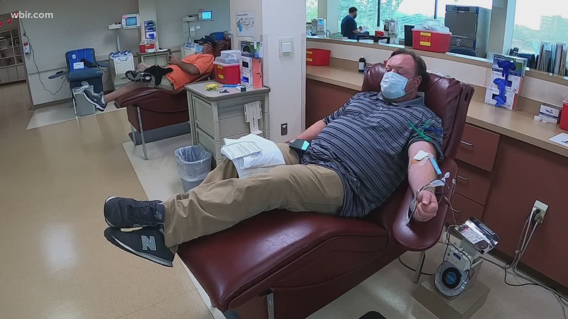 Mike Boice has given these life-saving donations for decades but this year, Mike is donating 'Convalescent Plasma' used to treat COVID-19 patients in hospitals.