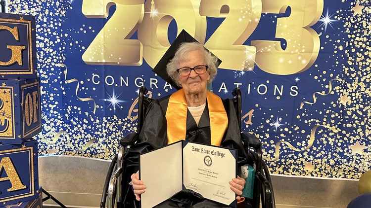102-year-old Ohio woman receives honorary degree from Zane State College