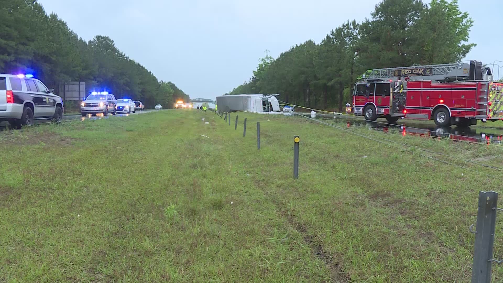 Four teenagers were killed in a head-on crash with a box truck that lost control in the rain on U.S. 264 in Pitt County, North Carolina.
