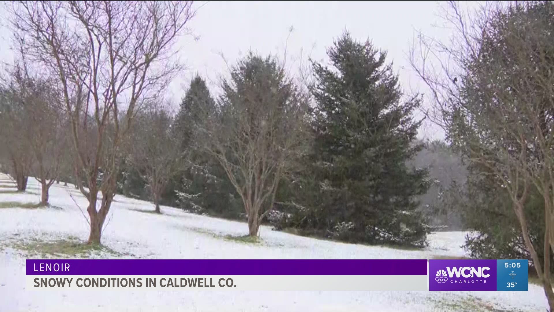 Residents in Lenior saw some snow before it turned to rain.