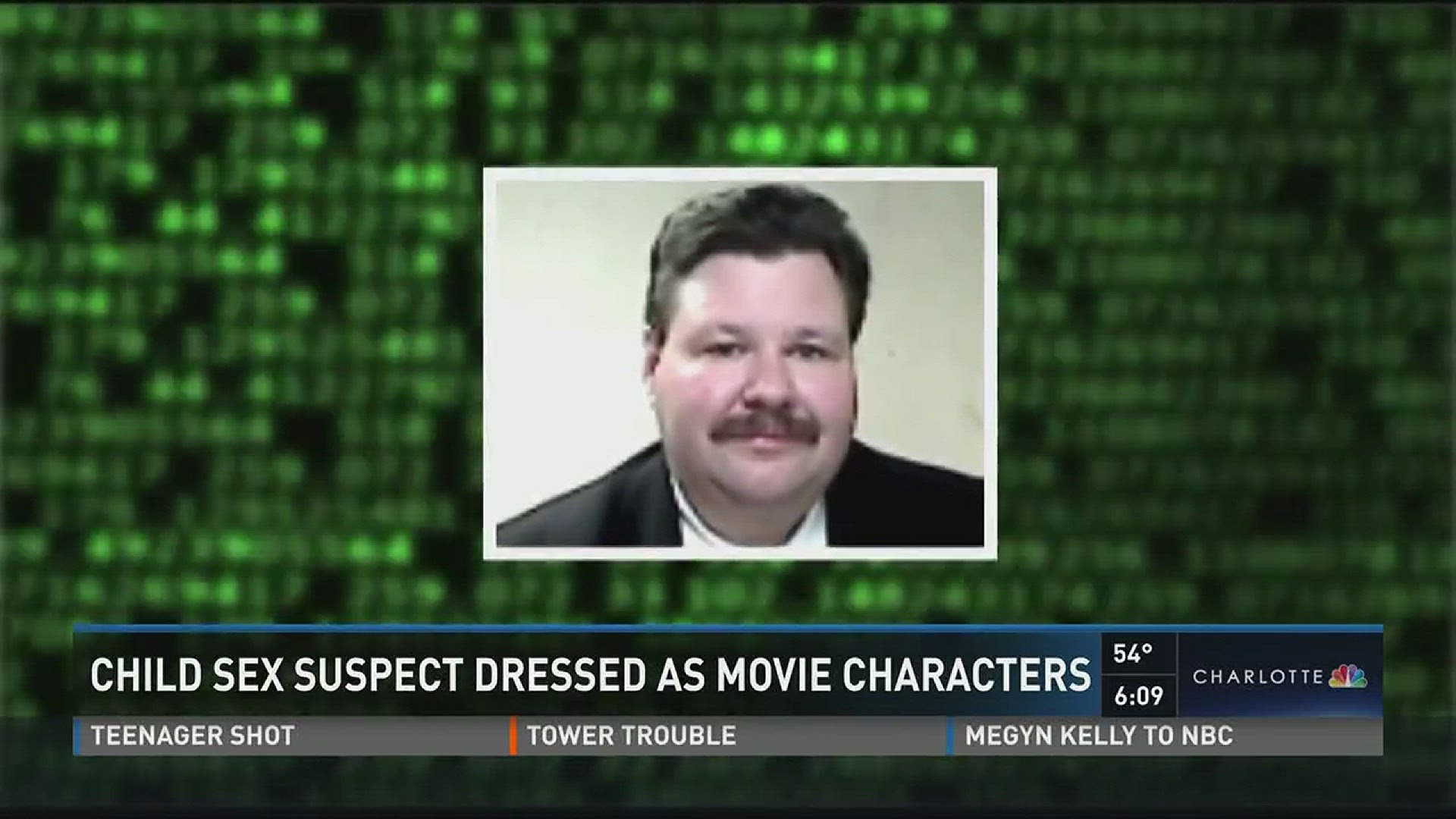 Child sex suspect dressed as movie characters