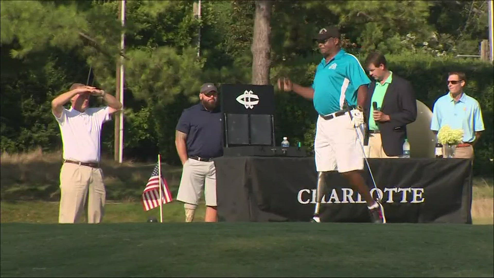 As the pros get ready to tee off in the PGA Championships, a special round was played by a number of veterans with disabilities.