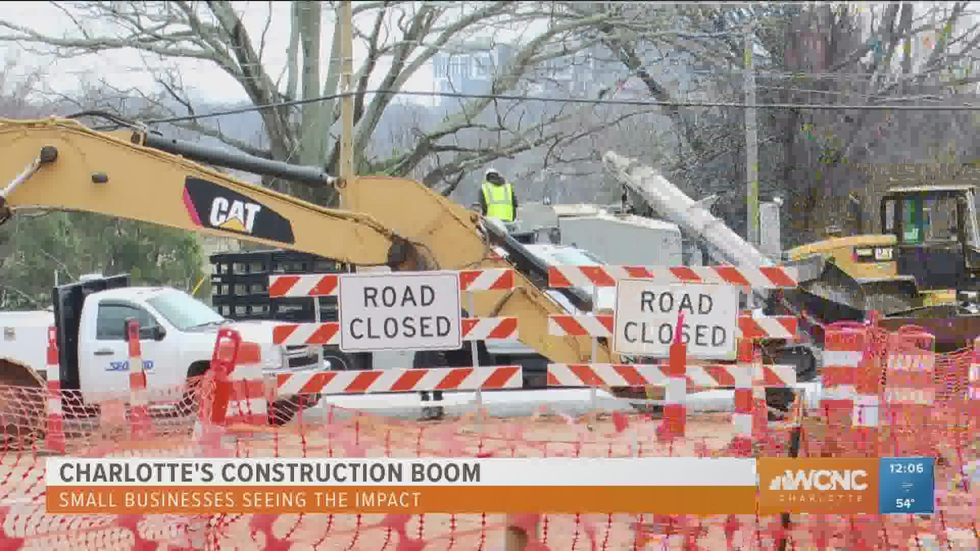 Rampant construction and delays are impacting small businesses that rely on foot traffic.