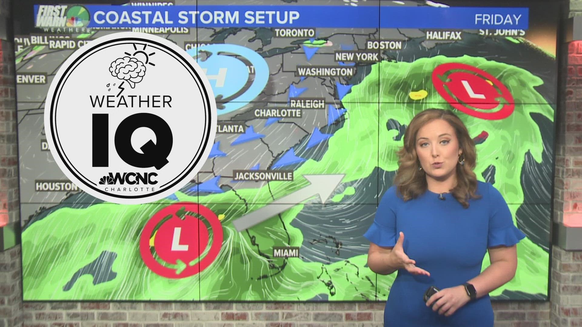 A coastal storm developing this weekend will setup heavy rain, gusty wind, and flooding for the Carolina coast. Meteorologist Brittany Van Voorhees explains.