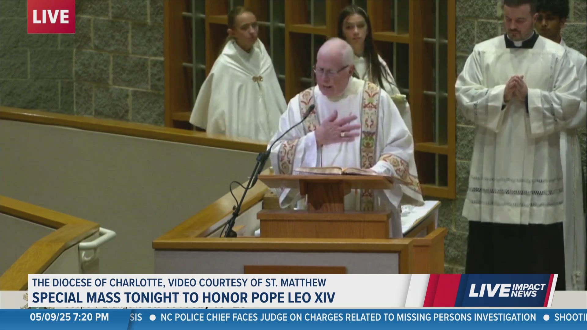 St. Matthew Catholic Church hosted the special mass on Friday, May 9, 2025.