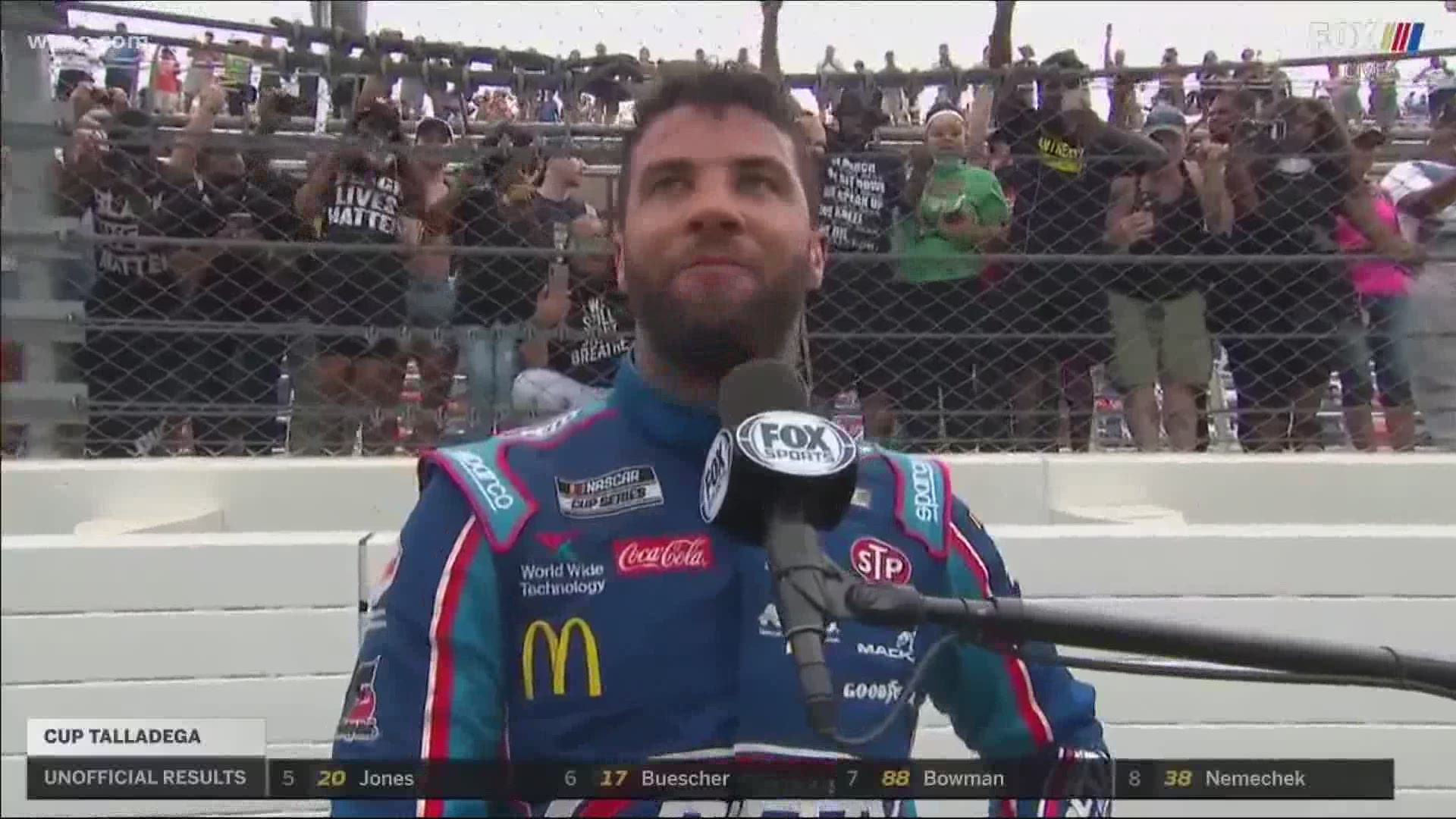 Wallace said after the race, "you're not going to take away my smile, I'm going to keep on going."