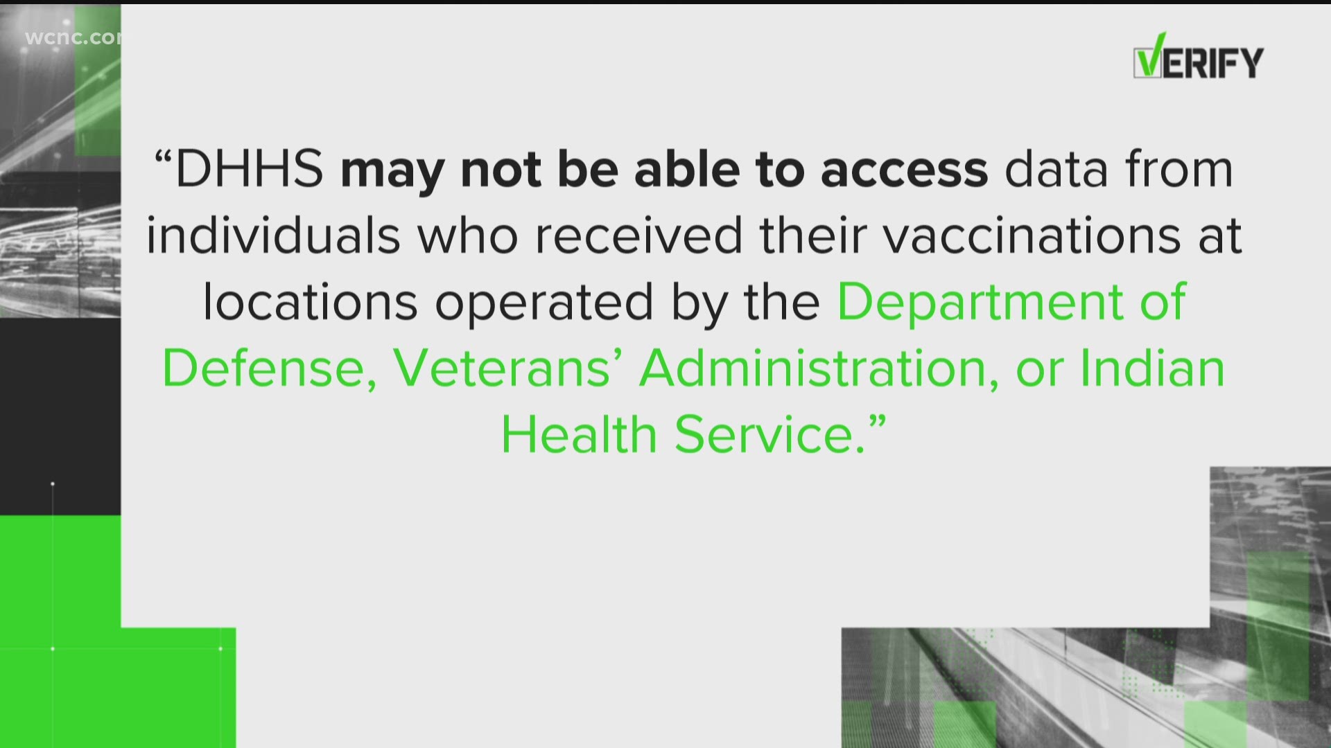 According to North Carolina state health officials, they do not have documentation for all veterans who have been vaccinated for COVID-19.